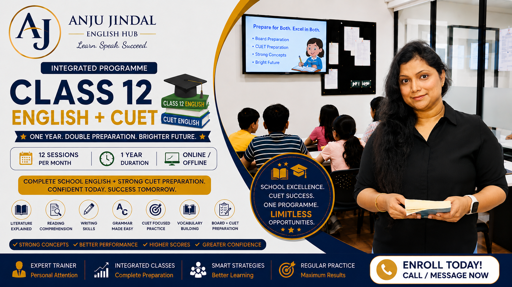 Class 12 English + CUET course