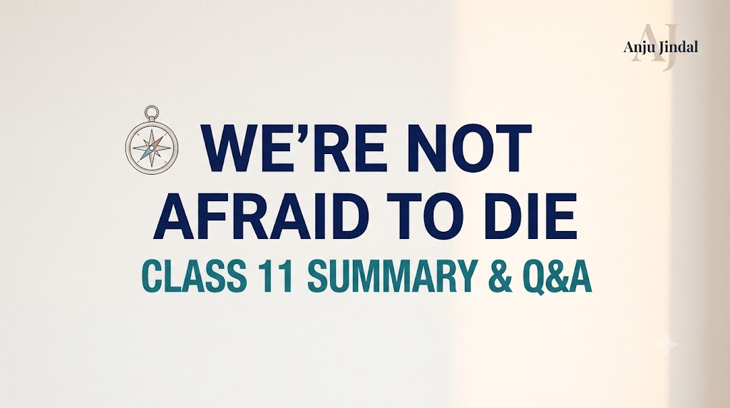 We’re Not Afraid to Die